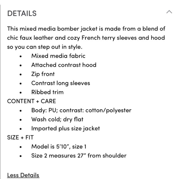 TORRID Black Hooded Leather Jacket - Picture 5 of 11